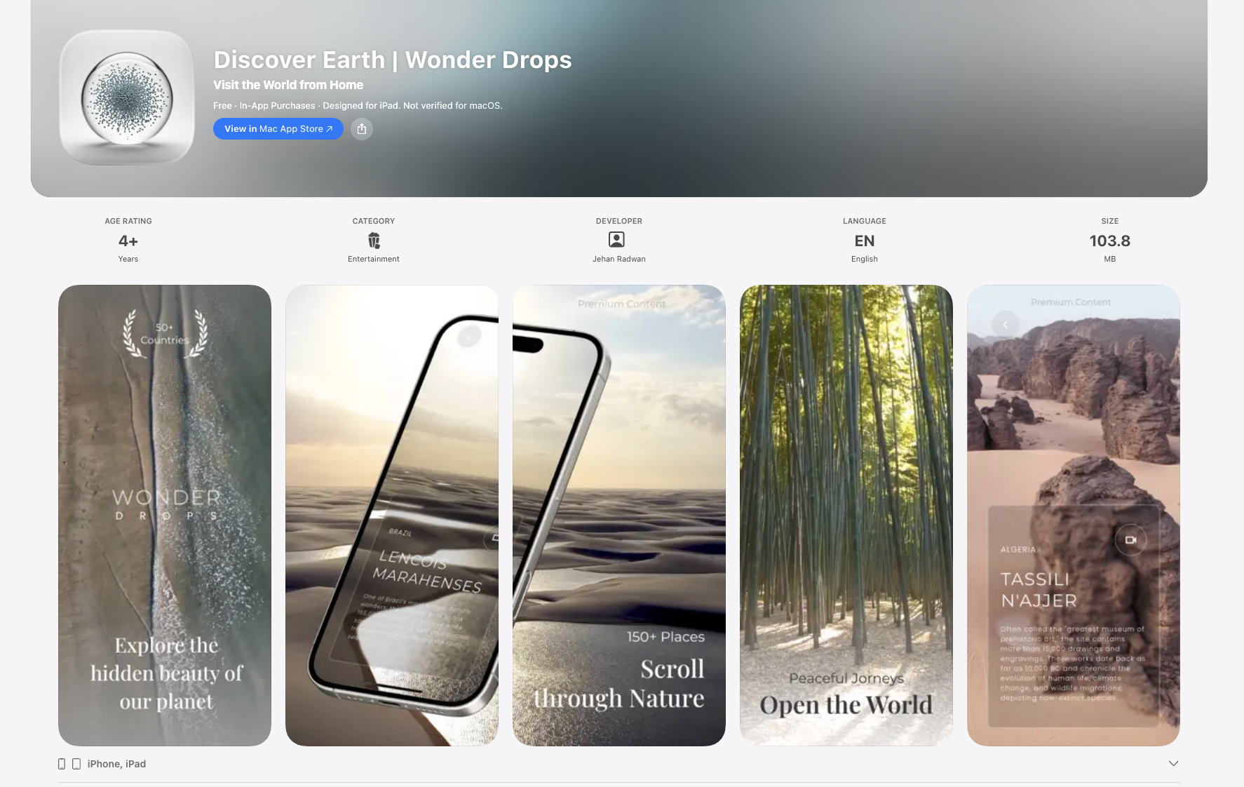 Discover Earth — Wonder Drops on the Apple App Store